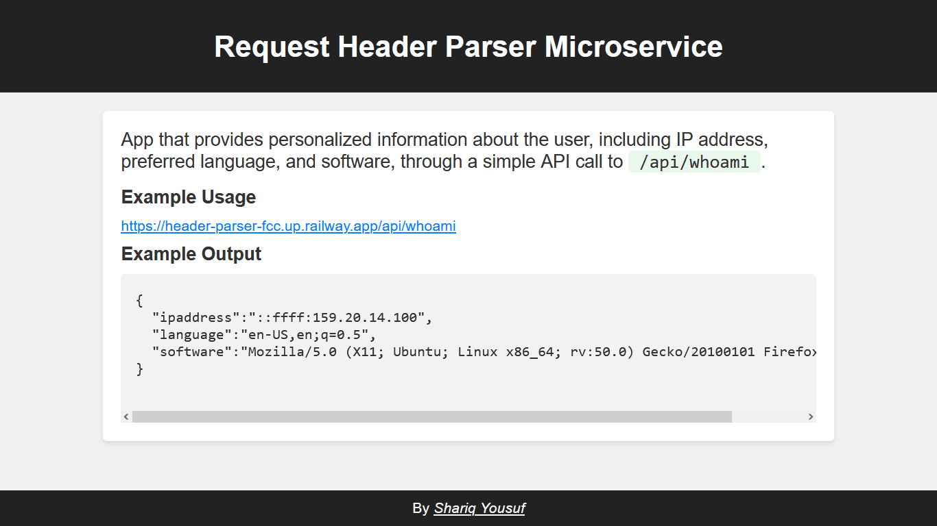 Header Parser